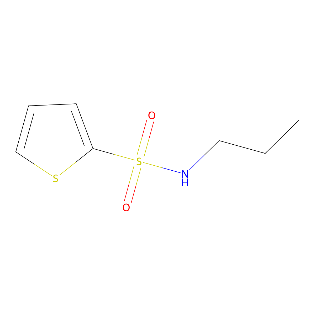 N-propylthiophene-2-sulfonamide molecular structure, CAS 741729-01-1