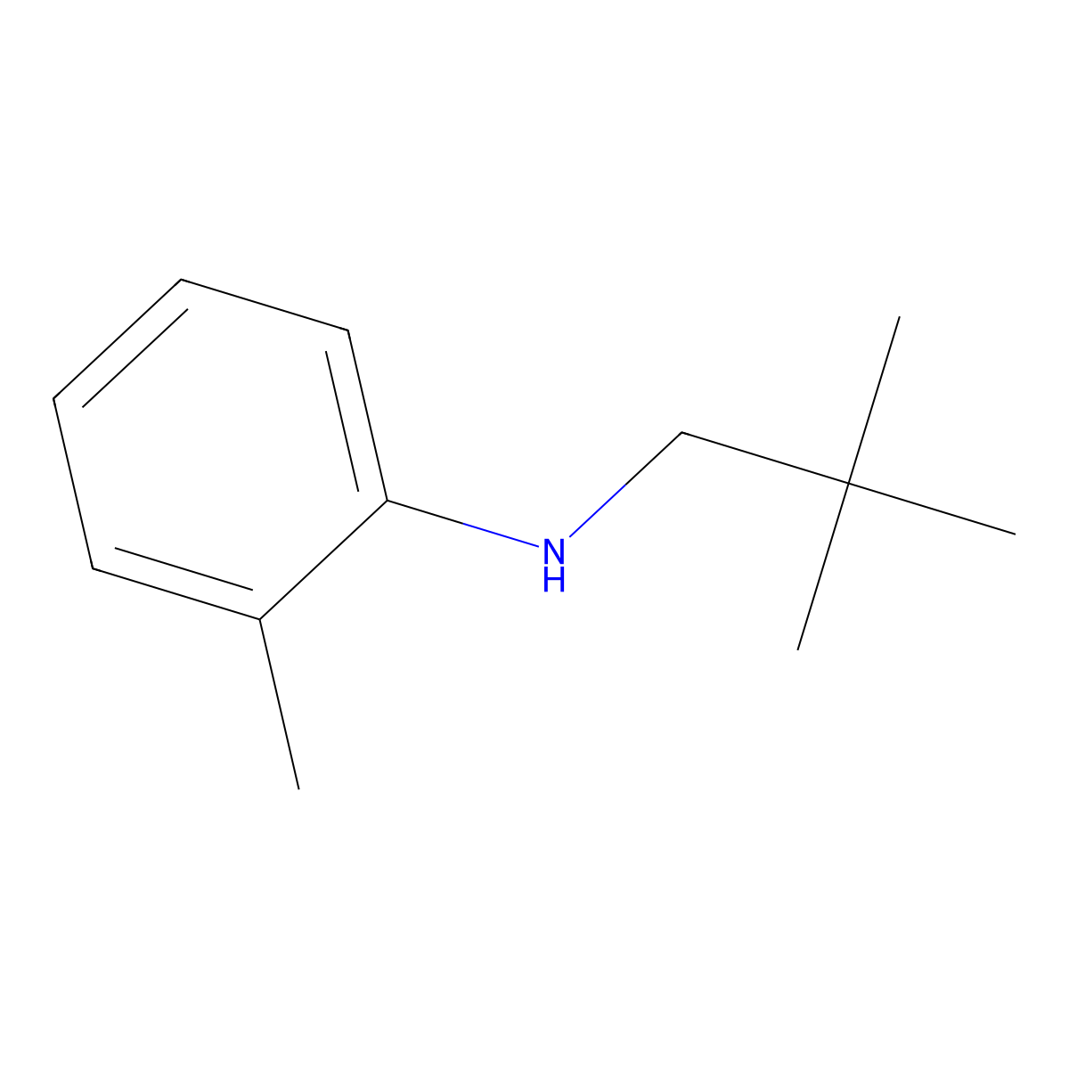 N-(2,2-dimethylpropyl)-2-methylaniline molecular structure, CAS 74173-02-7