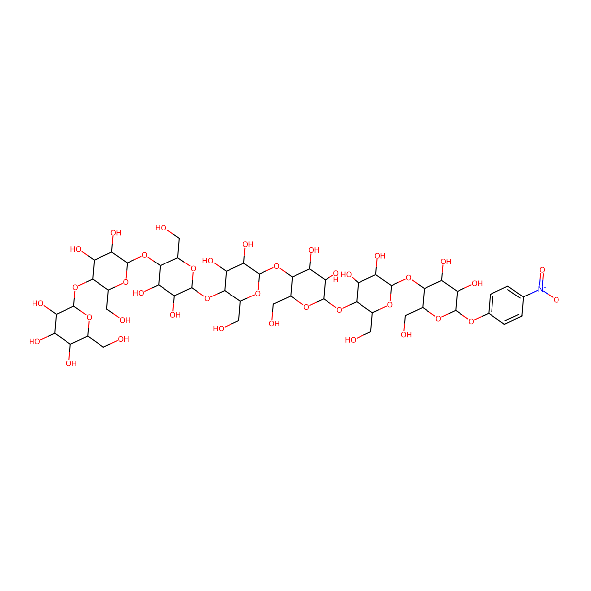 4-Nitrophenyl-alpha-D-maltoheptaoside molecular structure, CAS 74173-31-2