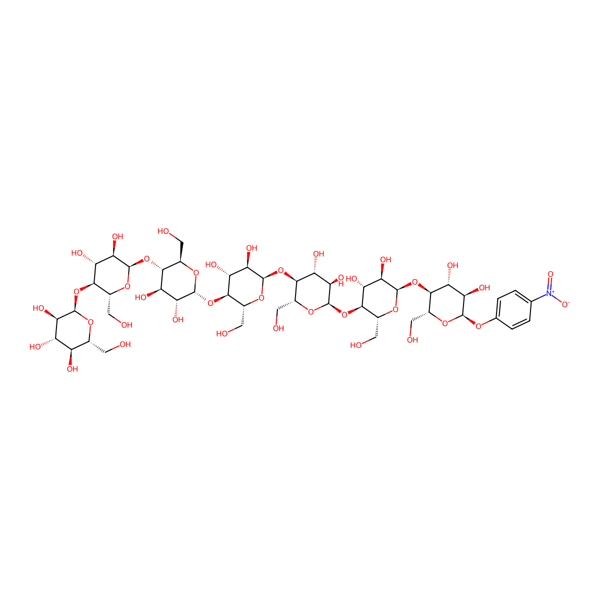4-Nitrophenyl-alpha-D-maltoheptaoside molecular structure, CAS 74173-31-2