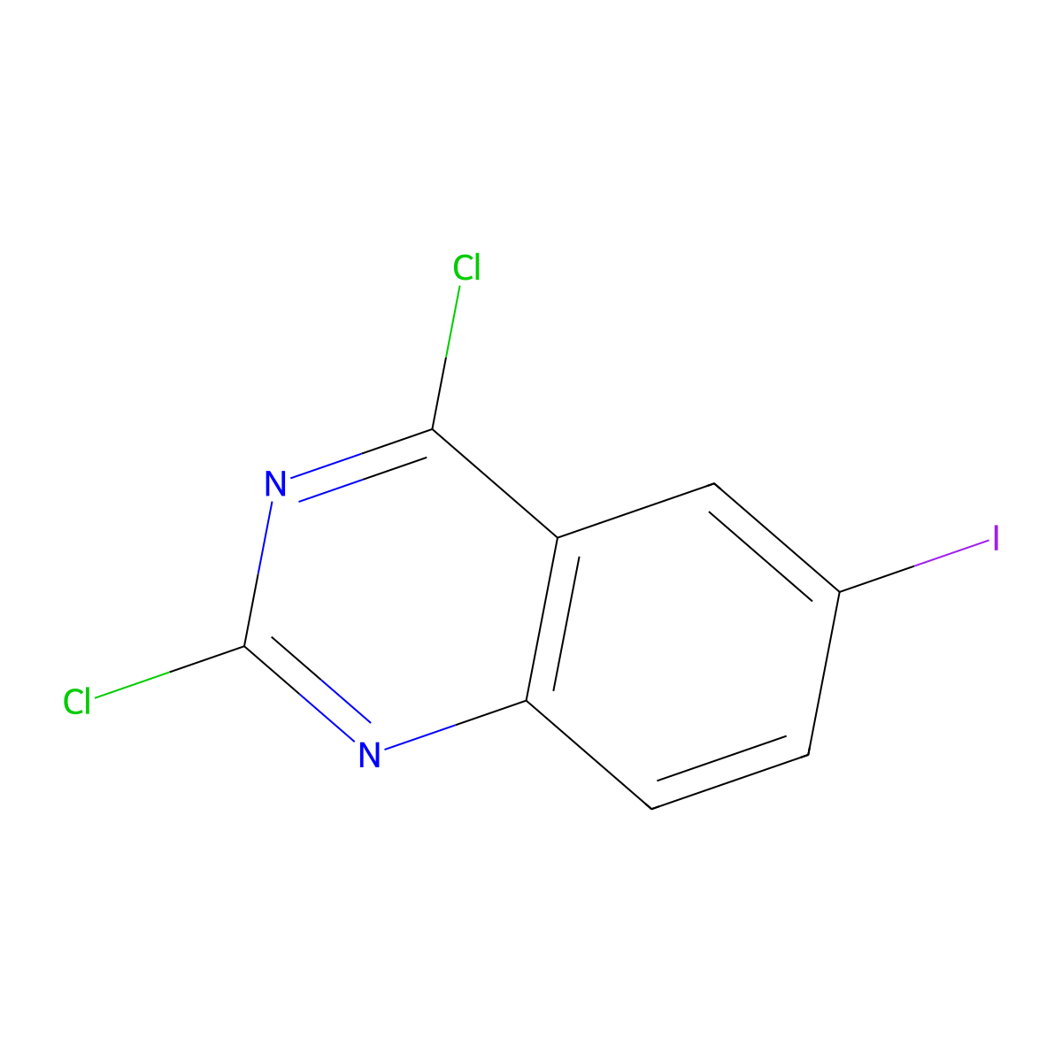 2,4-Dichloro-6-iodoquinazoline molecular structure, CAS 74173-76-5