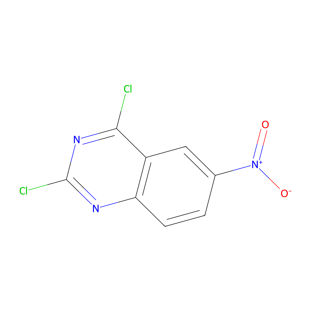 2,4-Dichloro-6-nitroquinazoline molecular structure, CAS 74173-77-6