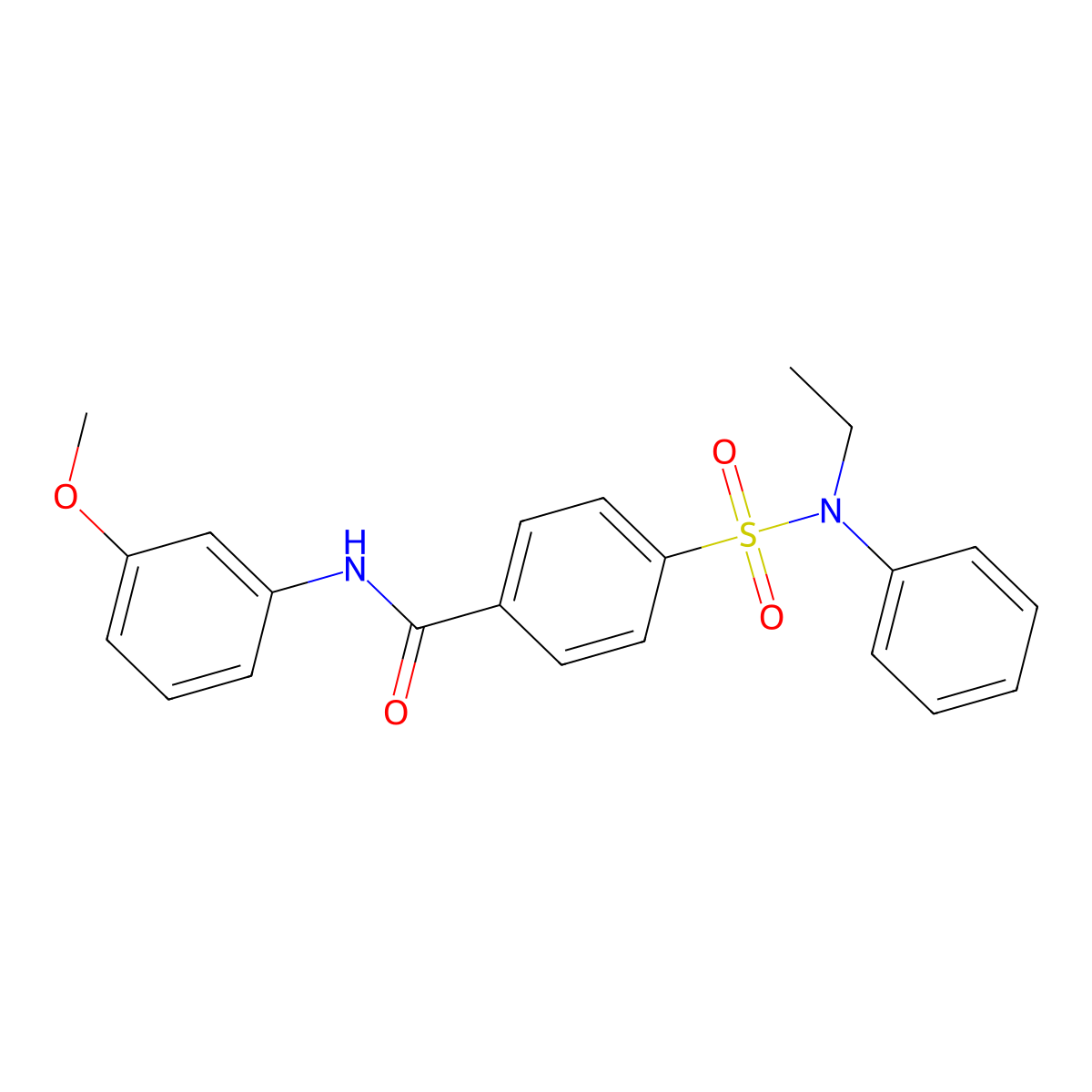 4-[ethyl(phenyl)sulfamoyl]-N-(3-methoxyphenyl)benzamide molecular structure, CAS 741733-94-8
