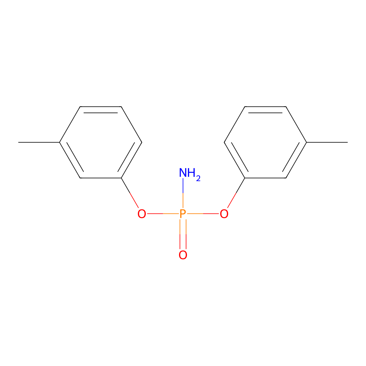 Bis(3-methylphenyl) phosphoramidate molecular structure, CAS 74178-24-8