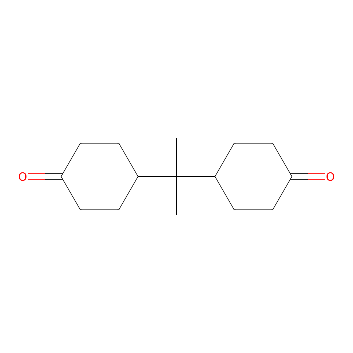 4,4'-(1-Methylethylidene)bis(cyclohexanone) molecular structure, CAS 7418-16-8