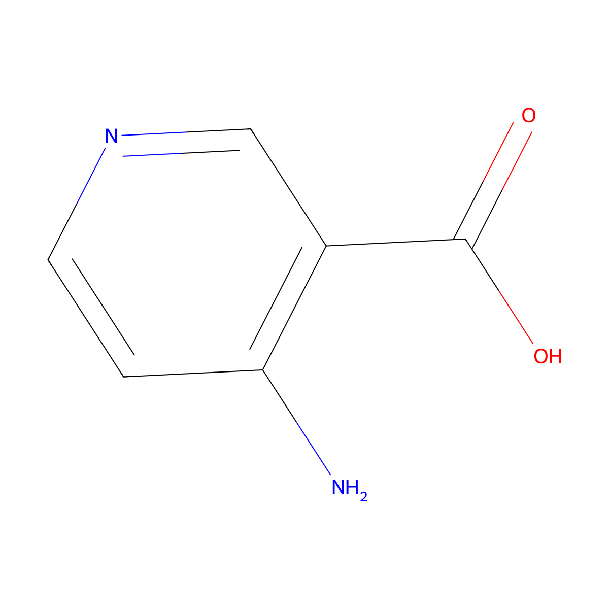 4-Aminonicotinic acid molecular structure, CAS 7418-65-7