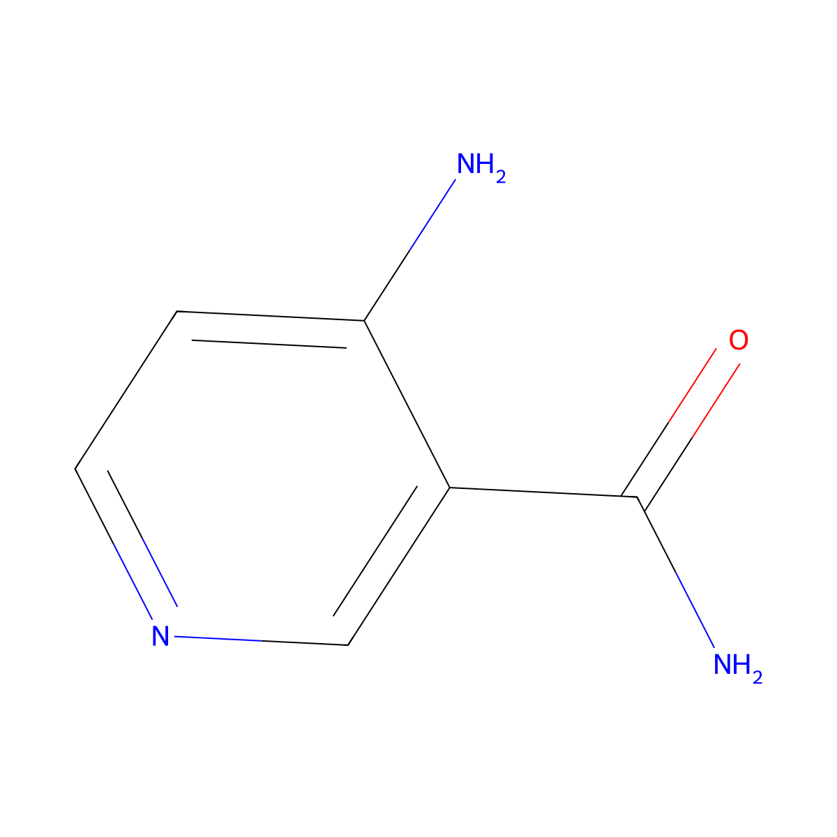 4-Amino-3-pyridinecarboxamide molecular structure, CAS 7418-66-8