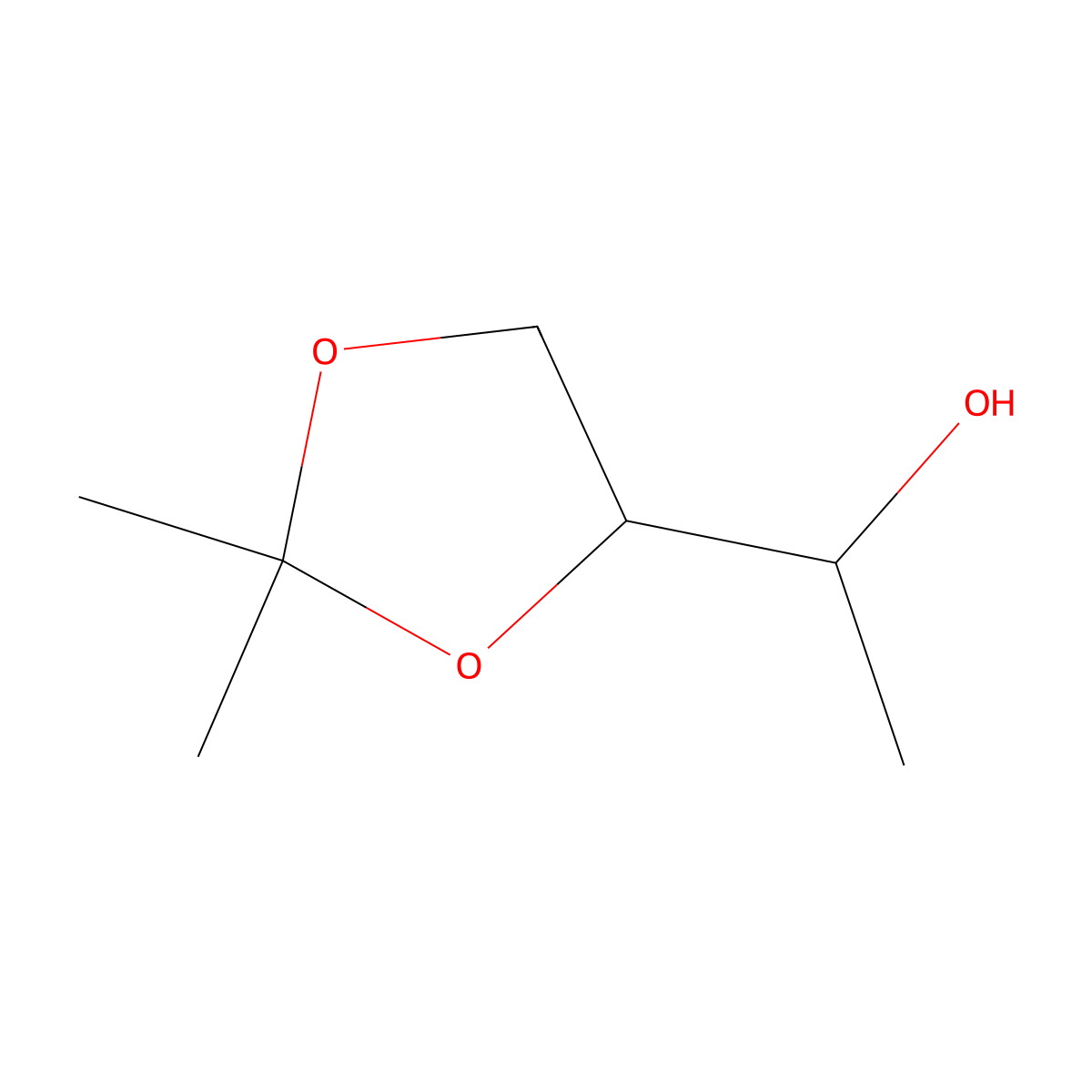 (S)-1-((R)-2,2-Dimethyl-1,3-dioxolan-4-yl)ethanol molecular structure, CAS 74183-61-2
