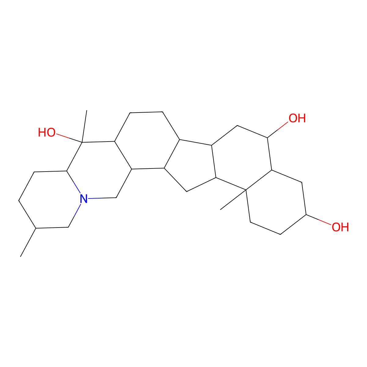 (1R,2S,6S,9S,10S,11S,14S,15S,17S,18S,20R,23R,24S)-6,10,23-Trimethyl-4-azahexacyclo[12.11.0.02,11.04,9.015,24.018,23]pentacosane-10,17,20-triol molecular structure, CAS 74184-79-5