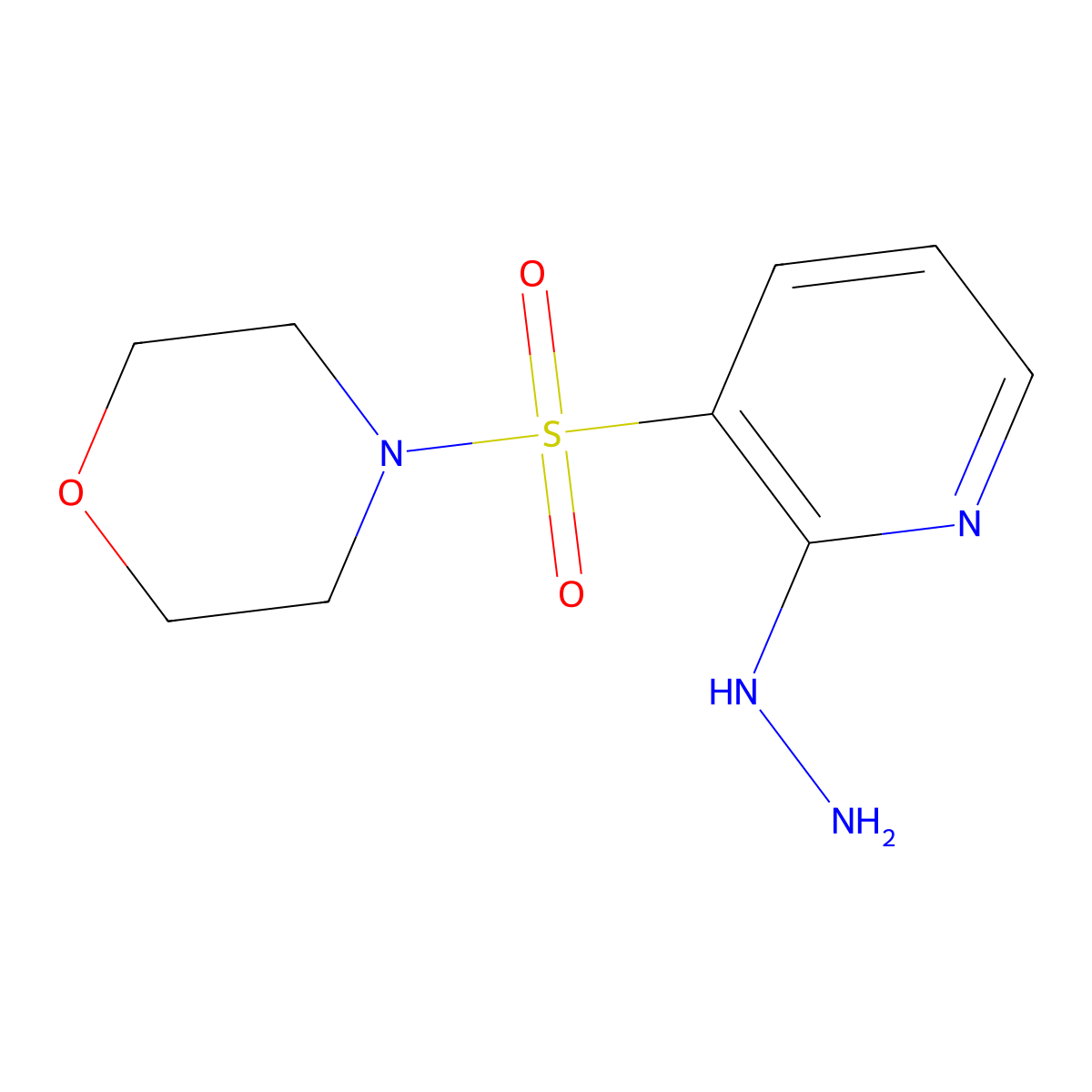 4-[(2-Hydrazinopyridin-3-yl)sulfonyl]morpholine molecular structure, CAS 74186-30-4