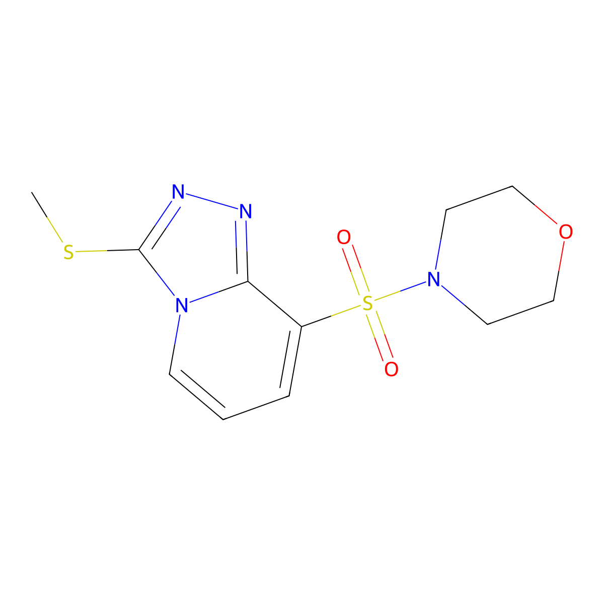 3-(Methylsulfanyl)-8-(morpholin-4-ylsulfonyl)[1,2,4]triazolo[4,3-a]pyridine molecular structure, CAS 74186-45-1