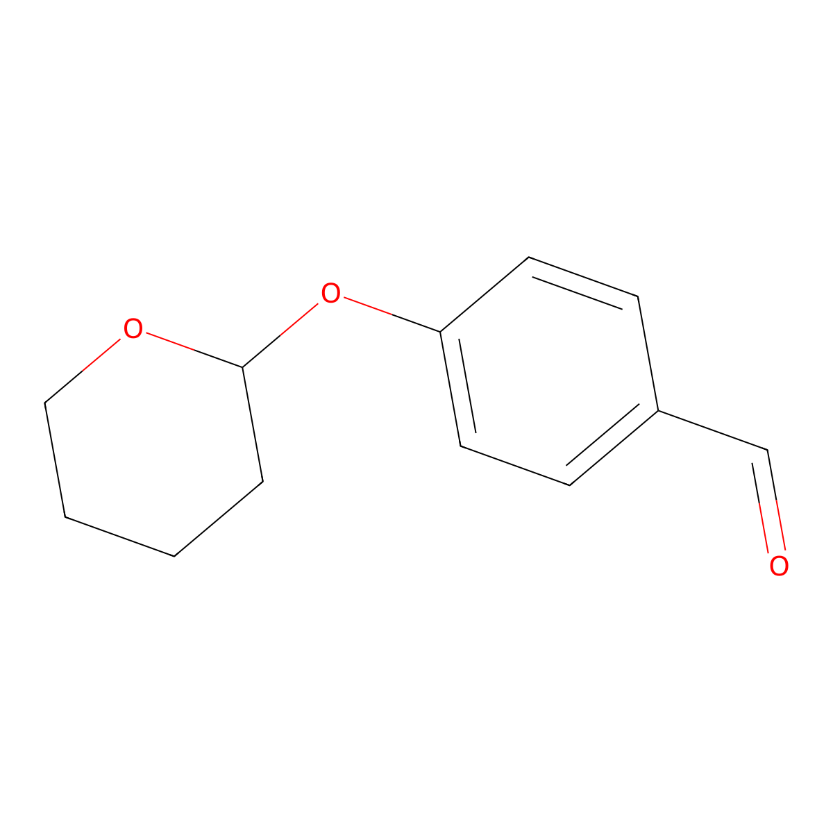 4-(2-Tetrahydro-2H-pyranoxy)benzaldehyde molecular structure, CAS 74189-56-3