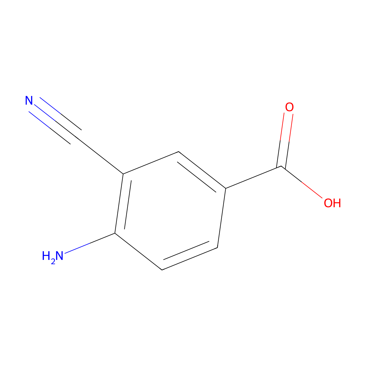 4-Amino-3-cyanobenzoic acid molecular structure, CAS 74192-47-5