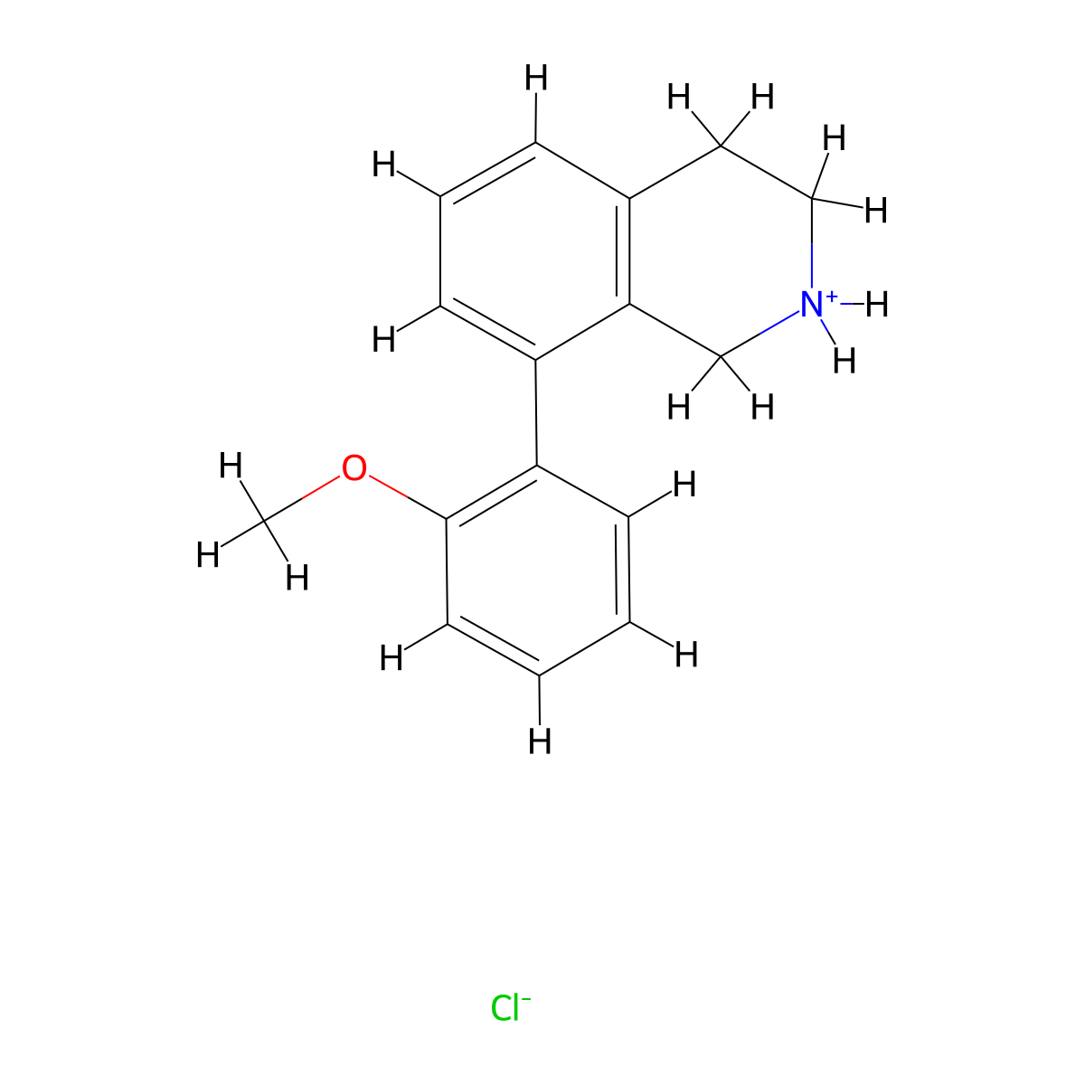 8-(2-Methoxyphenyl)-1,2,3,4-tetrahydroisoquinoline--hydrogen chloride (1/1) molecular structure, CAS 74192-74-8