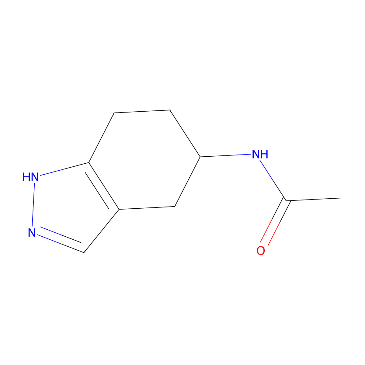 N-(4,5,6,7-tetrahydro-2H-indazol-5-yl)acetamide molecular structure, CAS 74197-10-7