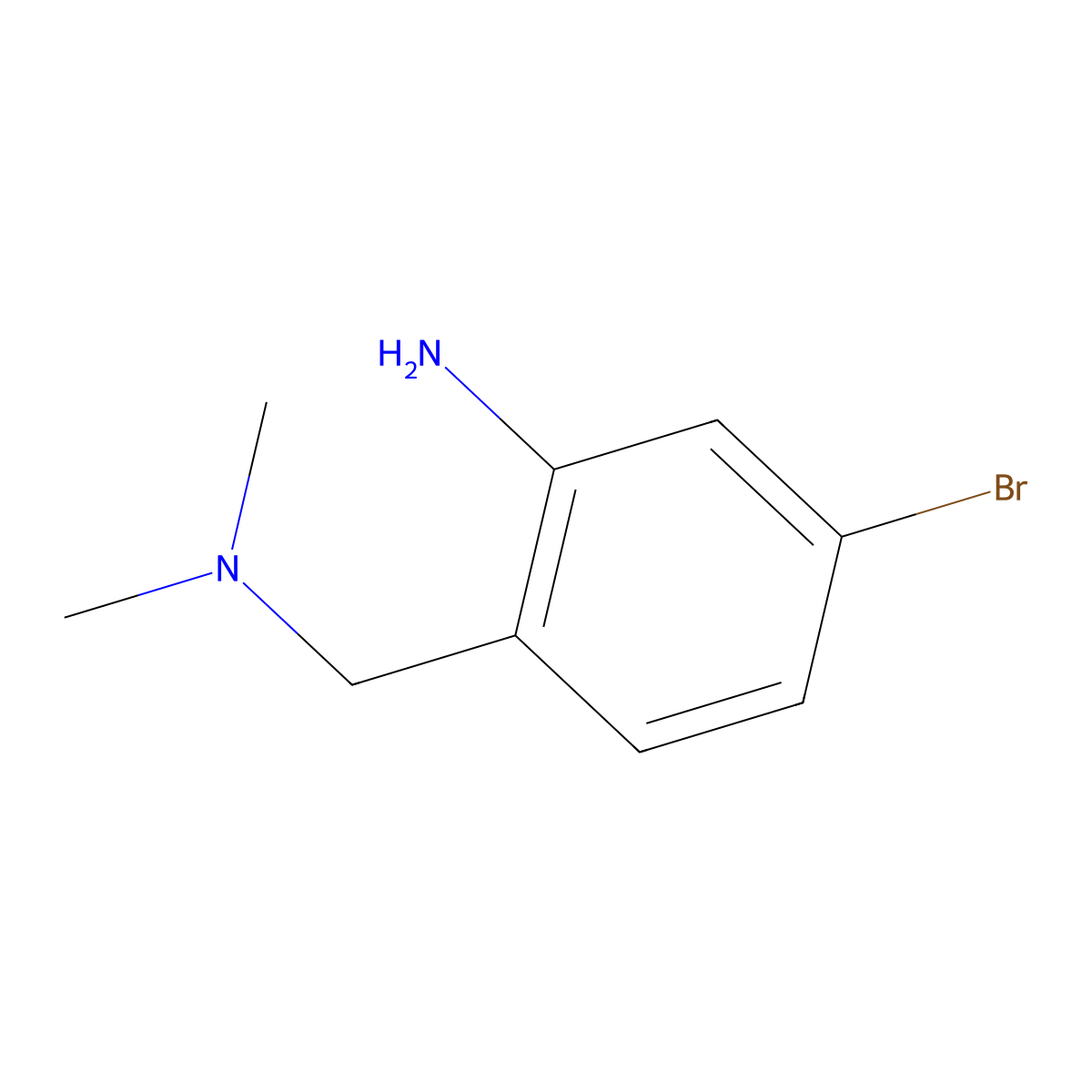 5-Bromo-2-[(dimethylamino)methyl]aniline molecular structure, CAS 741994-10-5