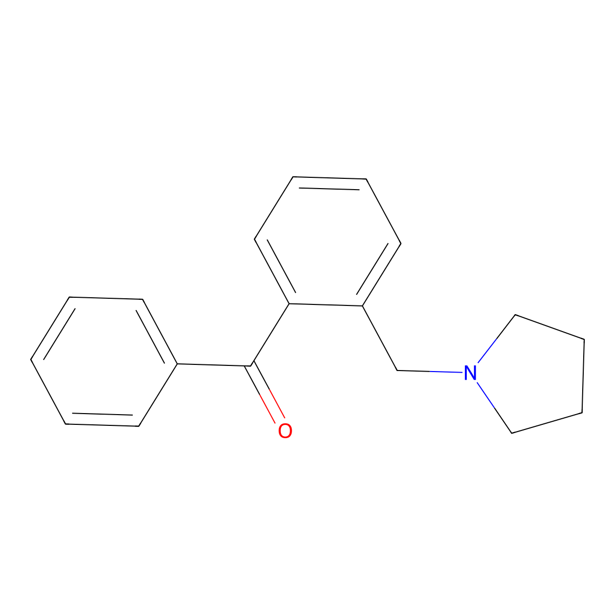 2-(Pyrrolidinomethyl)benzophenone molecular structure, CAS 742000-78-8