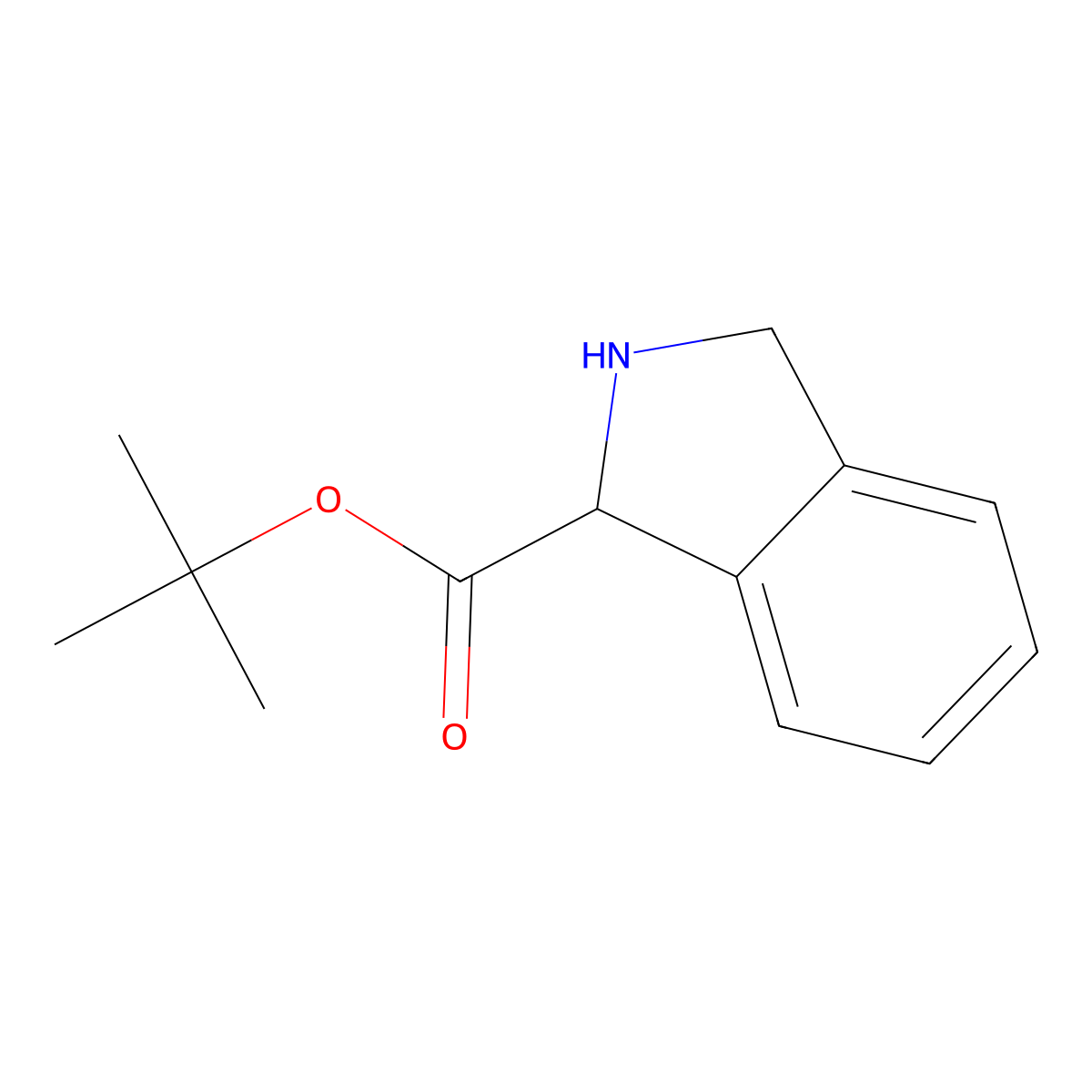 tert-butyl 2,3-dihydro-1H-isoindole-1-carboxylate molecular structure, CAS 742018-85-5