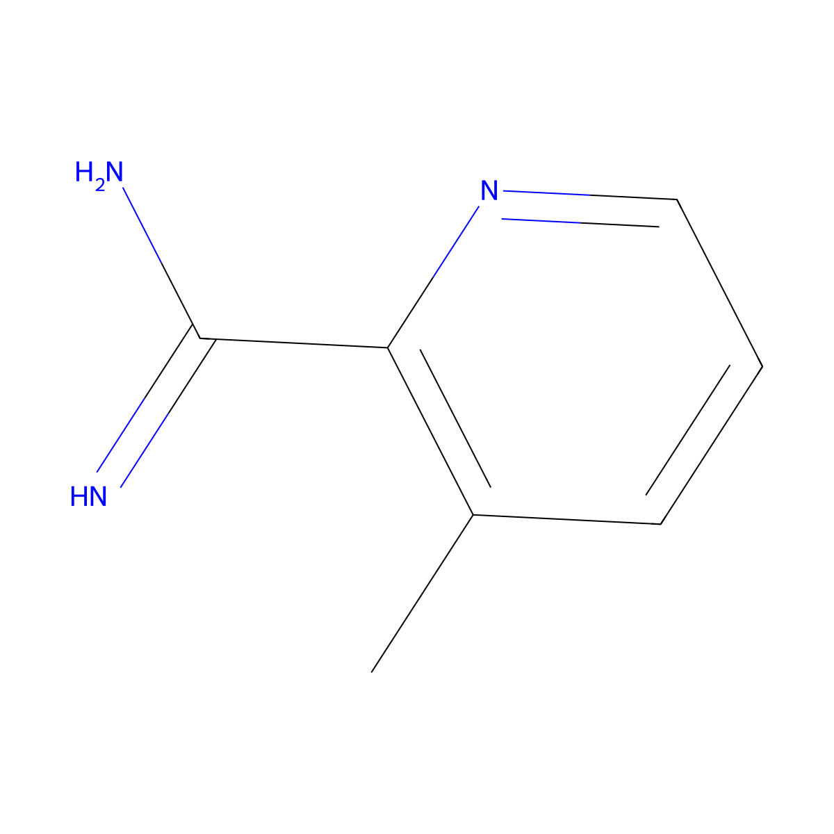 3-Methylpyridine-2-carboximidamide molecular structure, CAS 742028-44-0