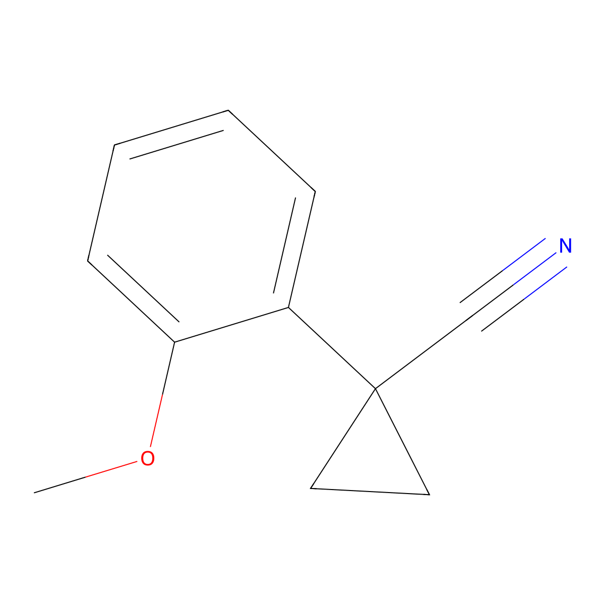 1-(2-Methoxyphenyl)cyclopropane-1-carbonitrile molecular structure, CAS 74204-96-9