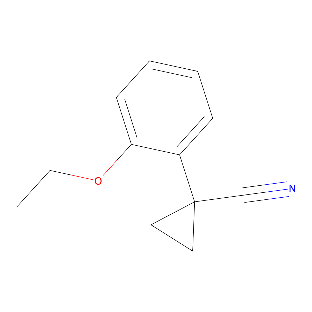 1-(2-Ethoxyphenyl)cyclopropane-1-carbonitrile molecular structure, CAS 74204-97-0