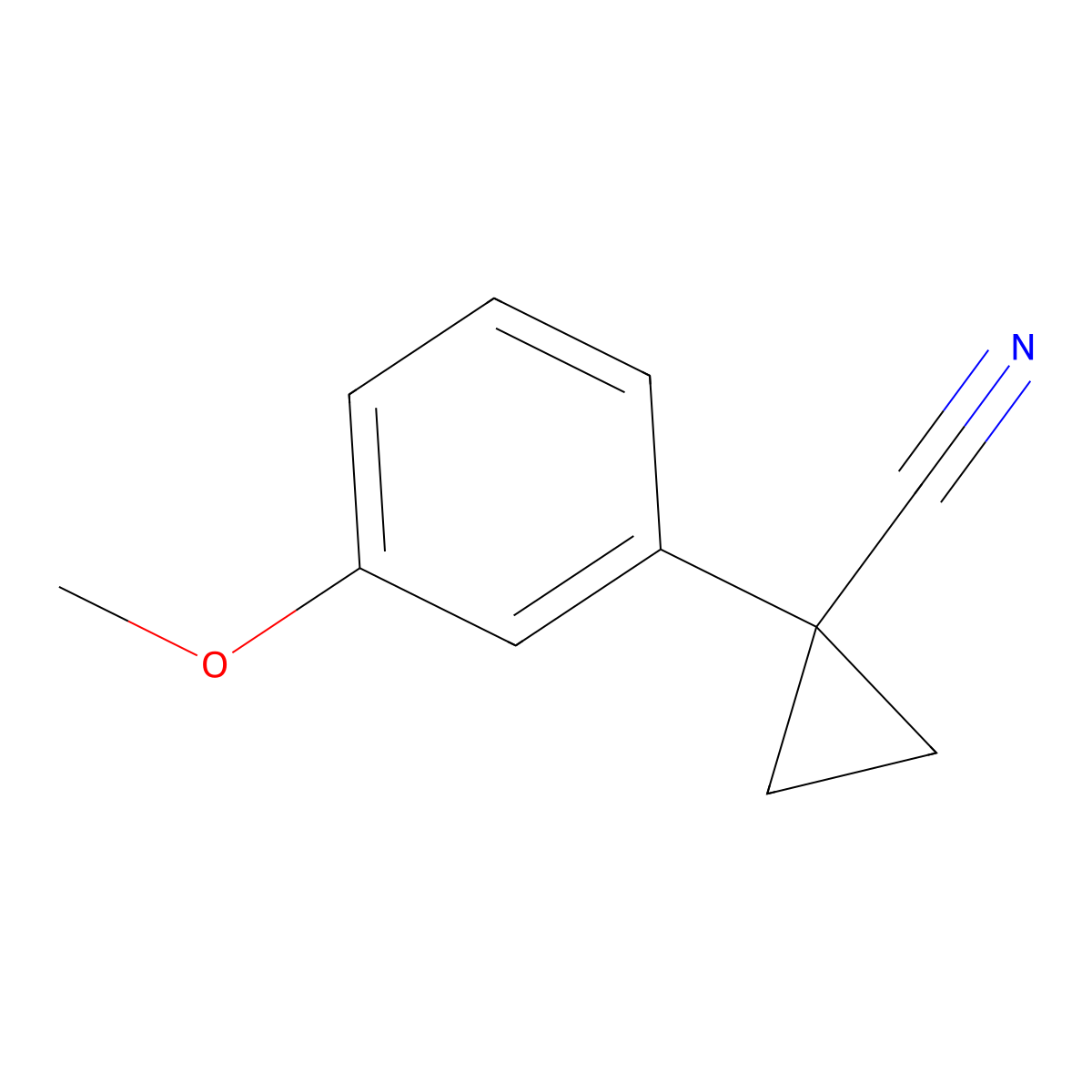 1-(3-Methoxyphenyl)cyclopropanecarbonitrile molecular structure, CAS 74205-01-9