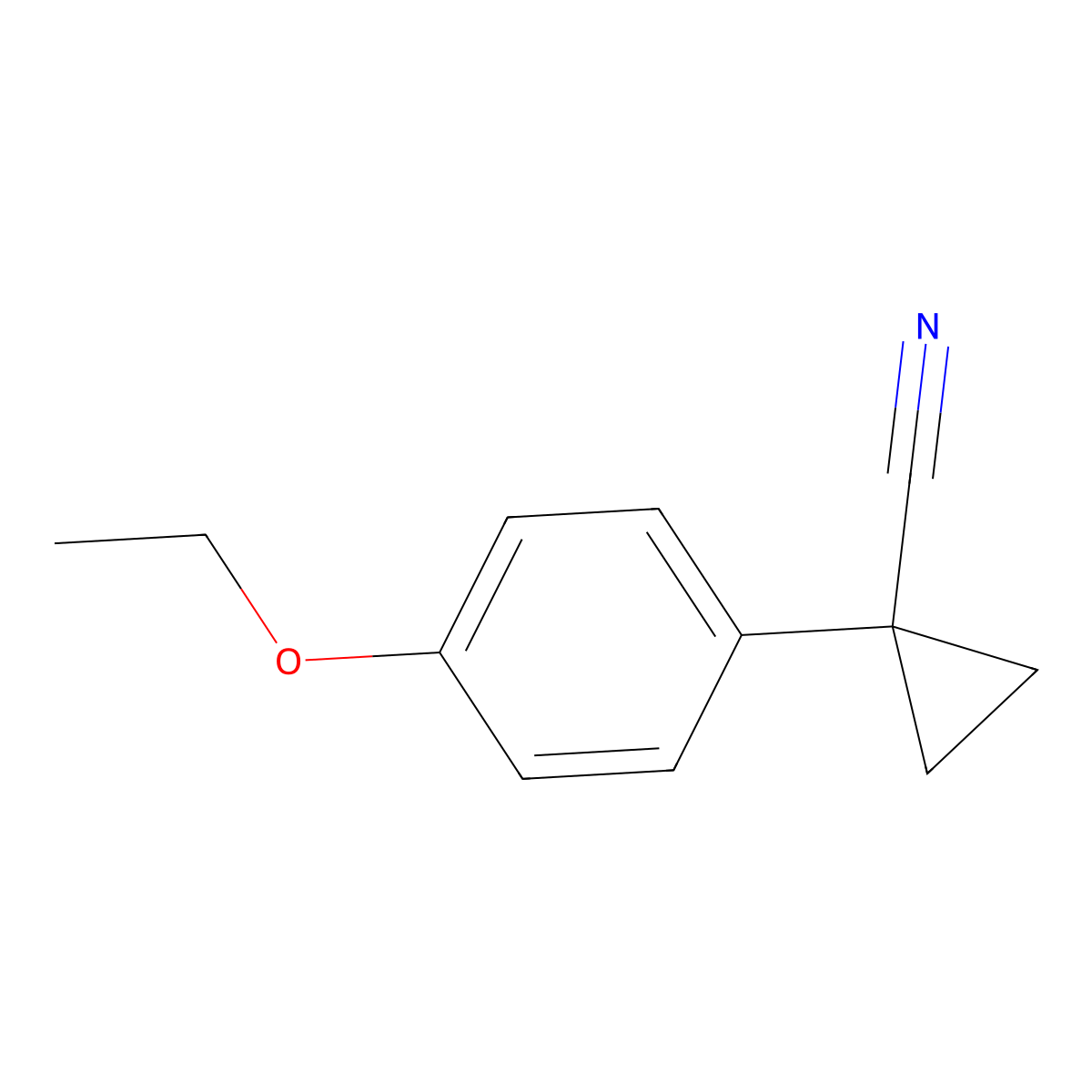 1-(4-Ethoxyphenyl)cyclopropanecarbonitrile molecular structure, CAS 74205-06-4