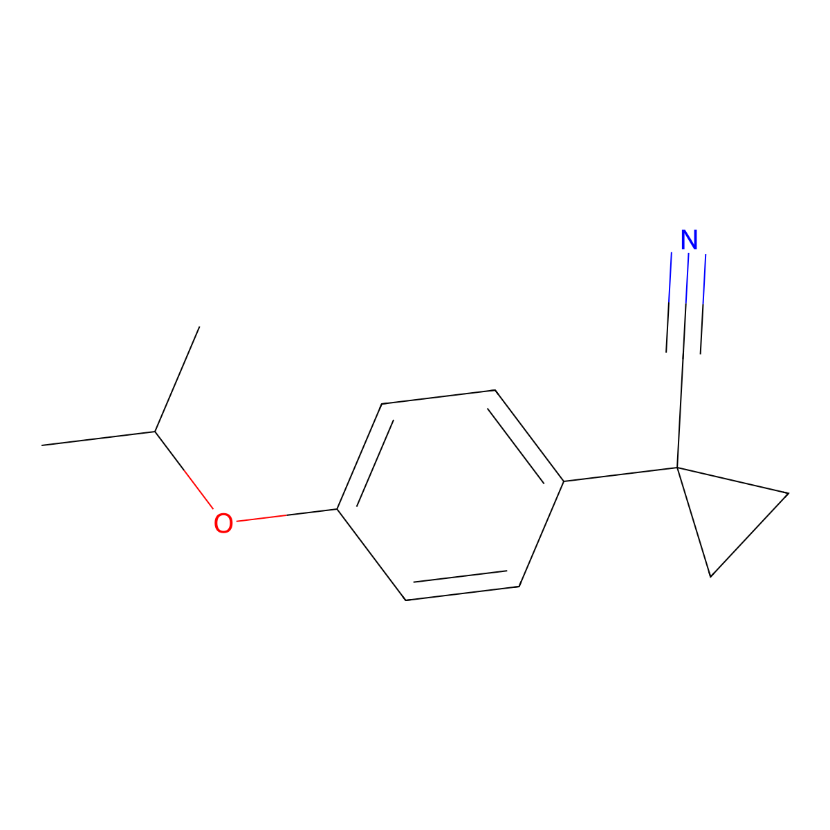 1-[4-(Propan-2-yloxy)phenyl]cyclopropane-1-carbonitrile molecular structure, CAS 74205-08-6