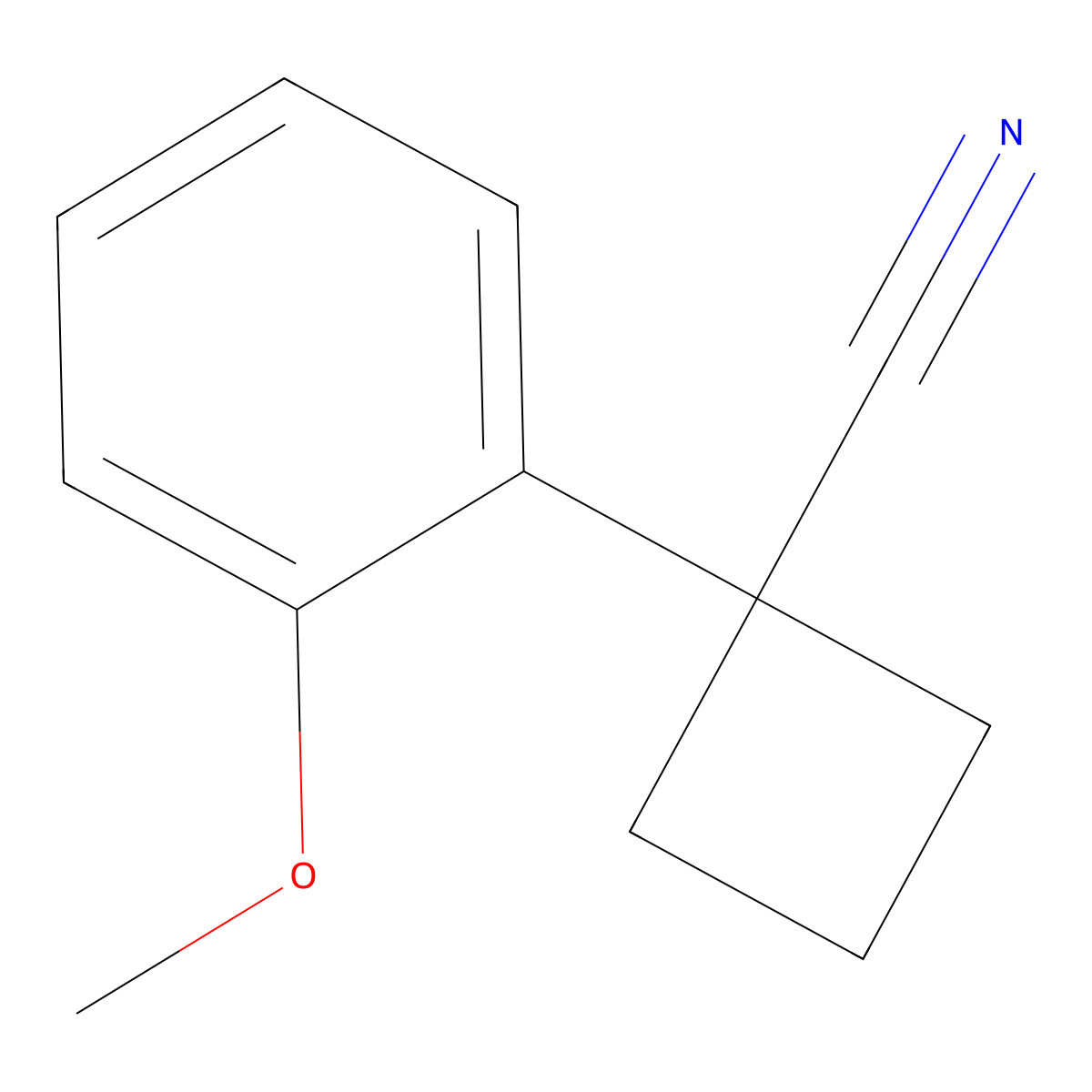 1-(2-Methoxyphenyl)cyclobutanecarbonitrile molecular structure, CAS 74205-10-0