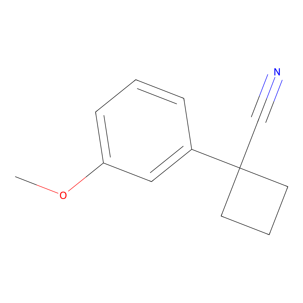 1-(3-Methoxyphenyl)cyclobutanecarbonitrile molecular structure, CAS 74205-15-5