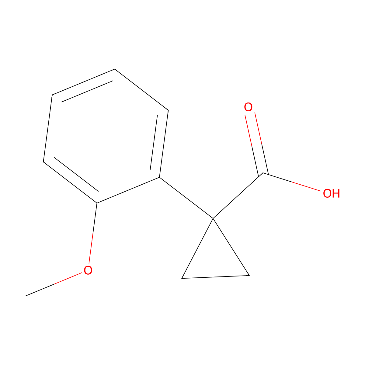 1-(2-Methoxyphenyl)cyclopropane-1-carboxylic acid molecular structure, CAS 74205-24-6