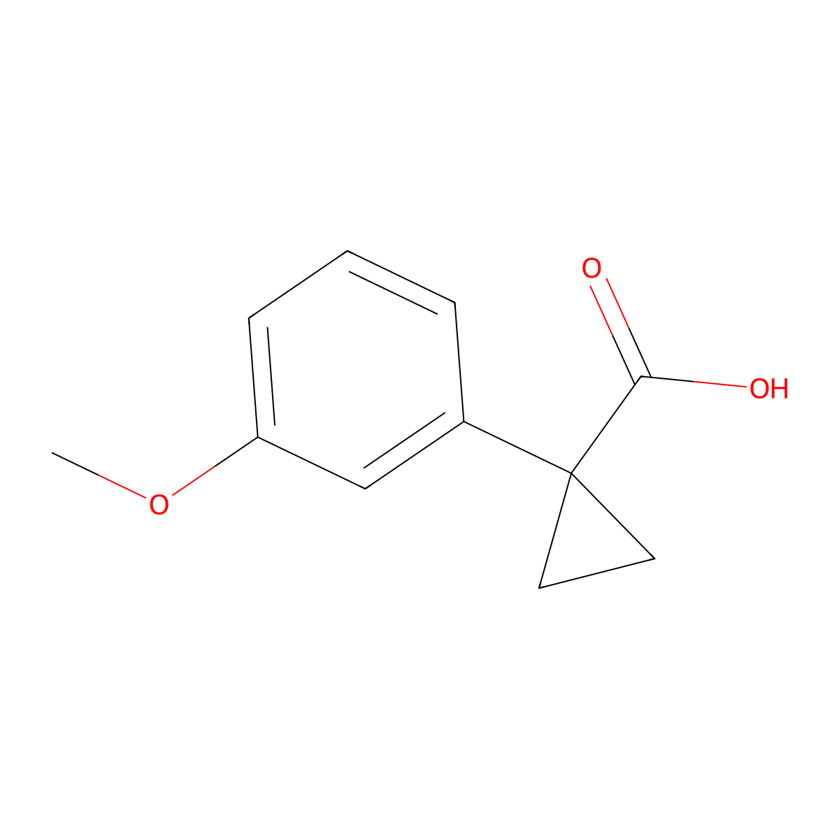 1-(3-Methoxyphenyl)cyclopropane-1-carboxylic acid molecular structure, CAS 74205-29-1