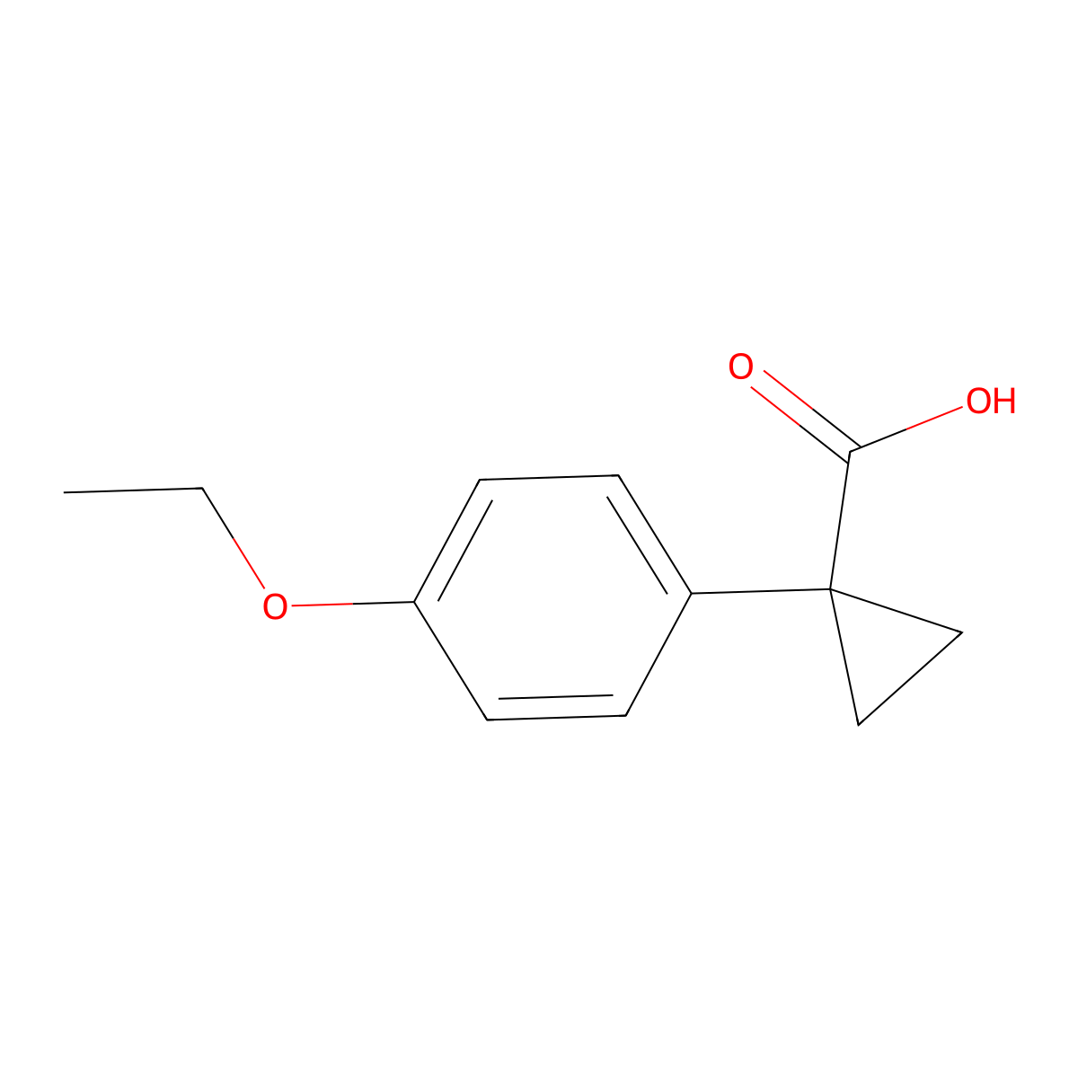 1-(4-Ethoxyphenyl)cyclopropane-1-carboxylic acid molecular structure, CAS 74205-34-8