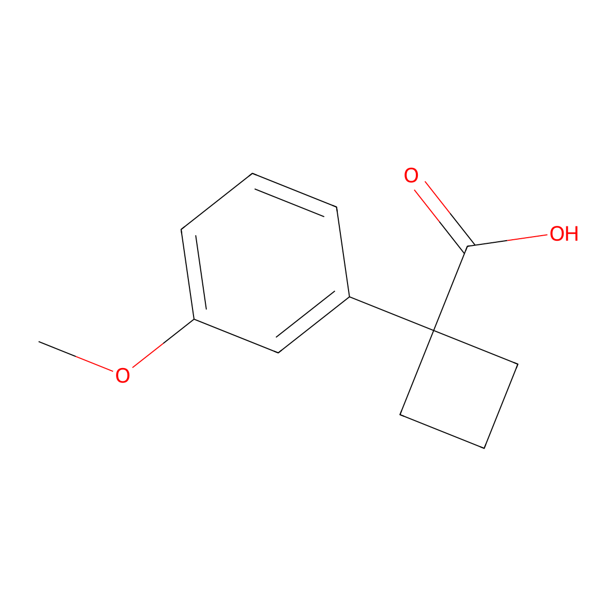 1-(3-Methoxyphenyl)cyclobutanecarboxylic acid molecular structure, CAS 74205-43-9