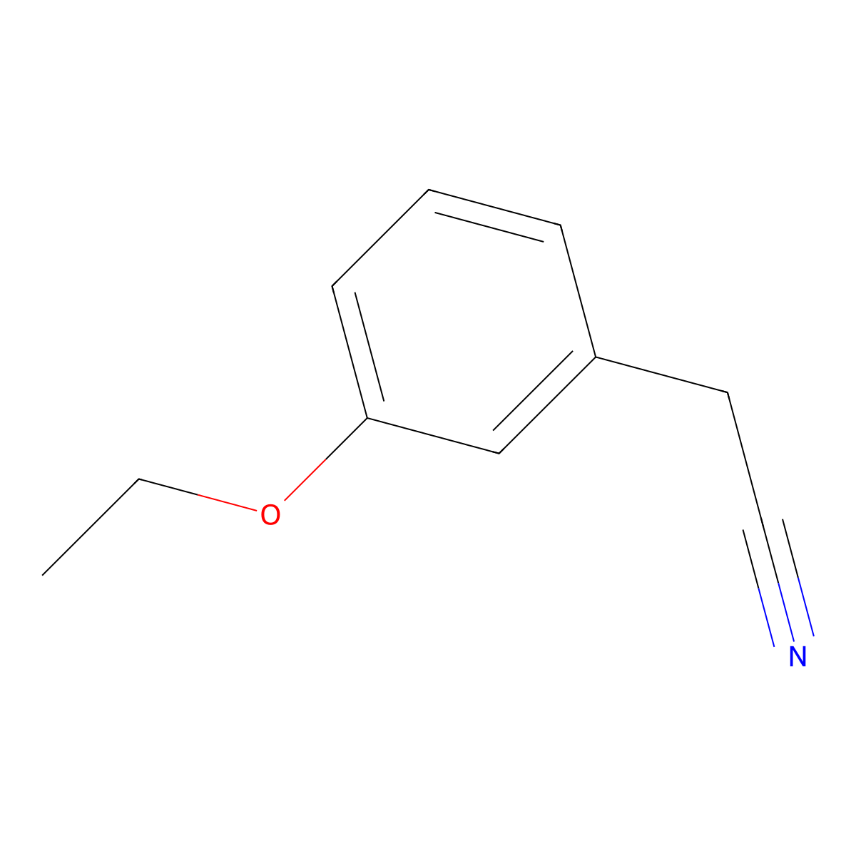 3-Ethoxyphenylacetonitrile molecular structure, CAS 74205-55-3