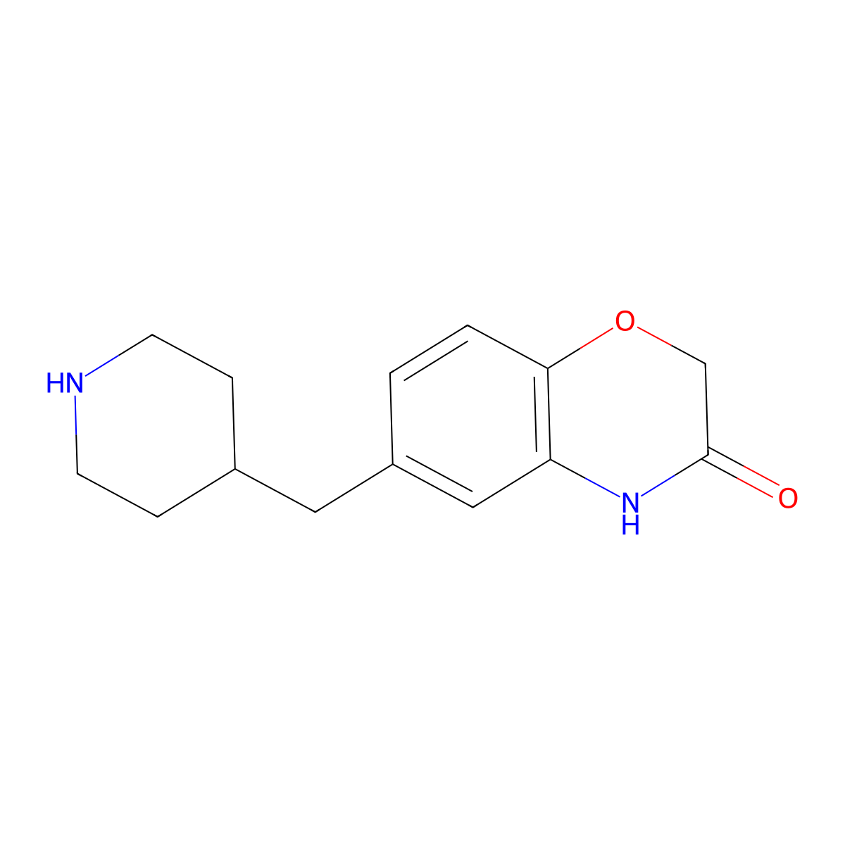 6-(Piperidin-4-ylmethyl)-2H-benzo[b][1,4]oxazin-3(4H)-one molecular structure, CAS 742051-67-8