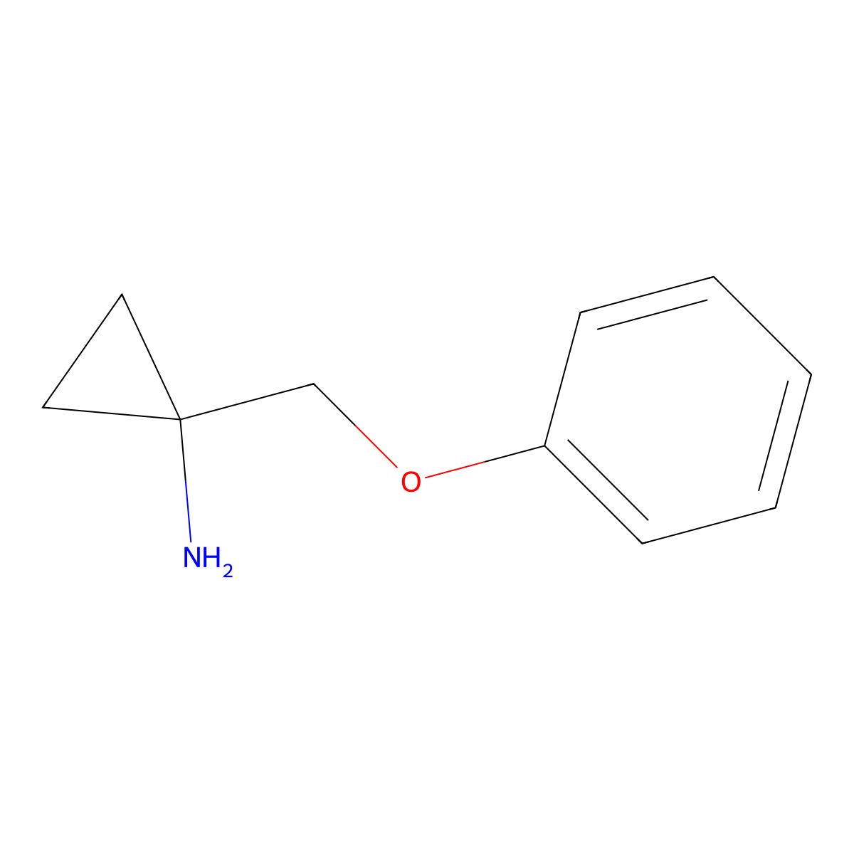 Cyclopropanamine, 1-(phenoxymethyl)- molecular structure, CAS 742051-91-8