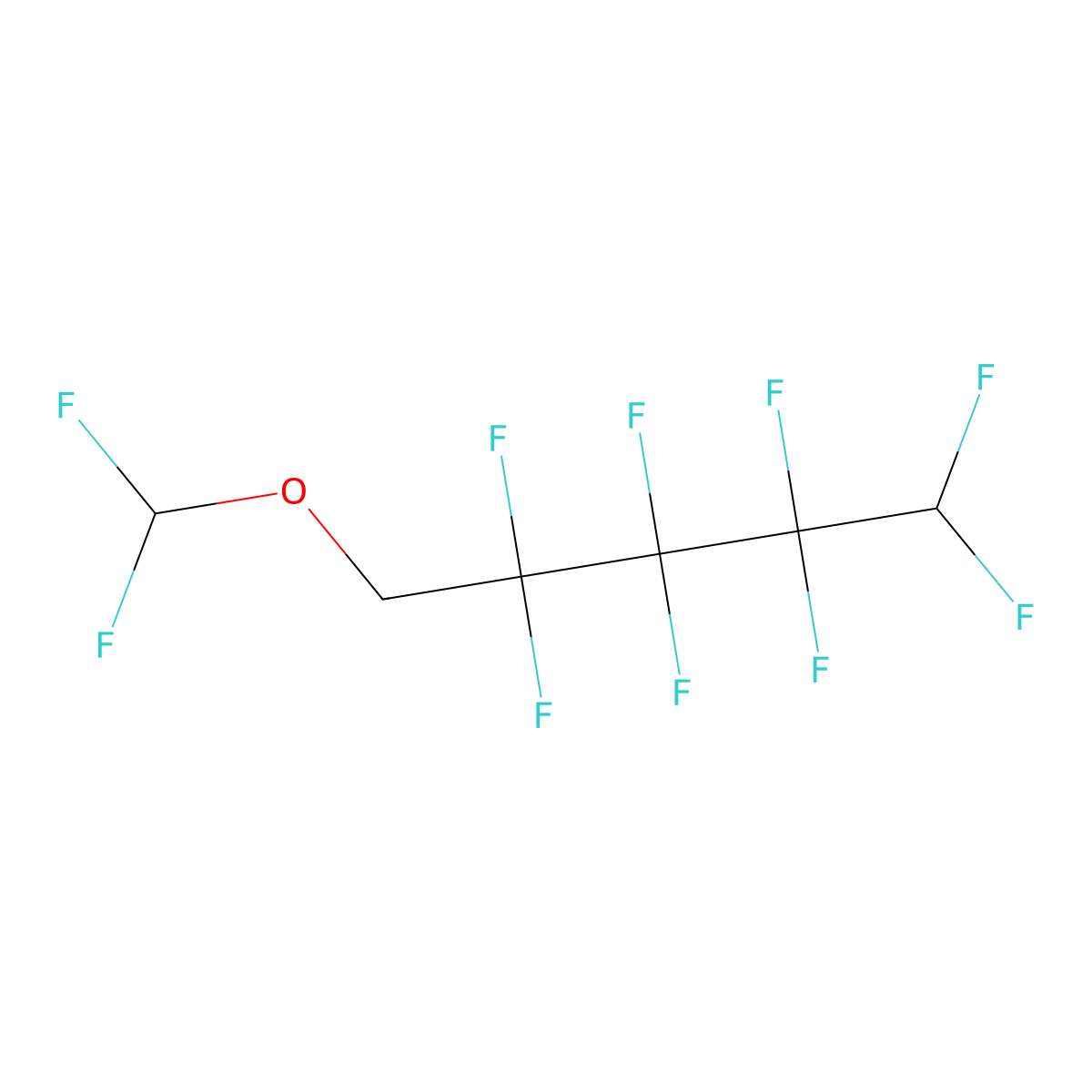 2,2,3,3,4,4,5,5-Octafluoropentyl difluoromethylether molecular structure, CAS 742063-29-2