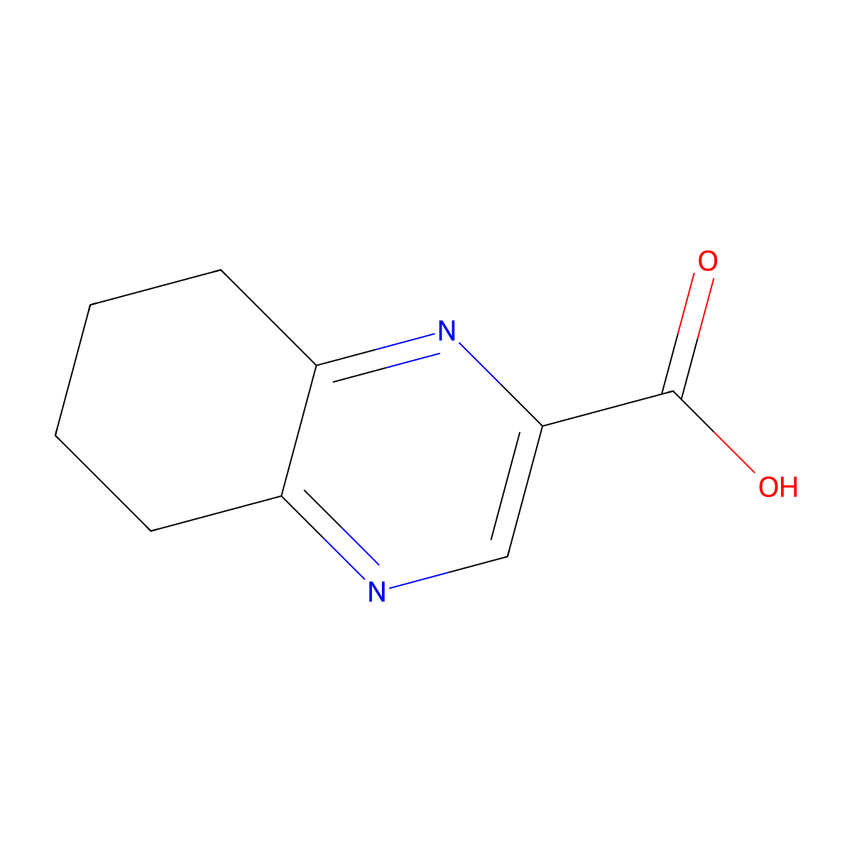 5,6,7,8-tetrahydroquinoxaline-2-carboxylic Acid molecular structure, CAS 742070-41-3