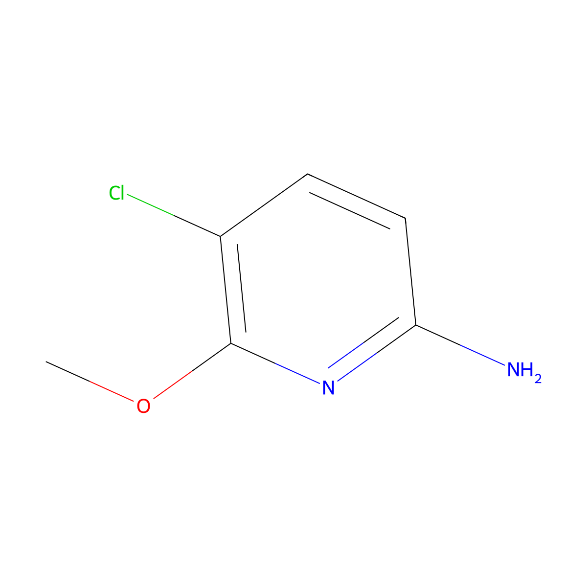 5-Chloro-6-methoxypyridin-2-amine molecular structure, CAS 742070-74-2