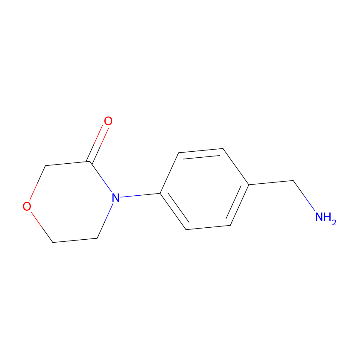 4-[4-(Aminomethyl)phenyl]morpholin-3-one molecular structure, CAS 742073-18-3