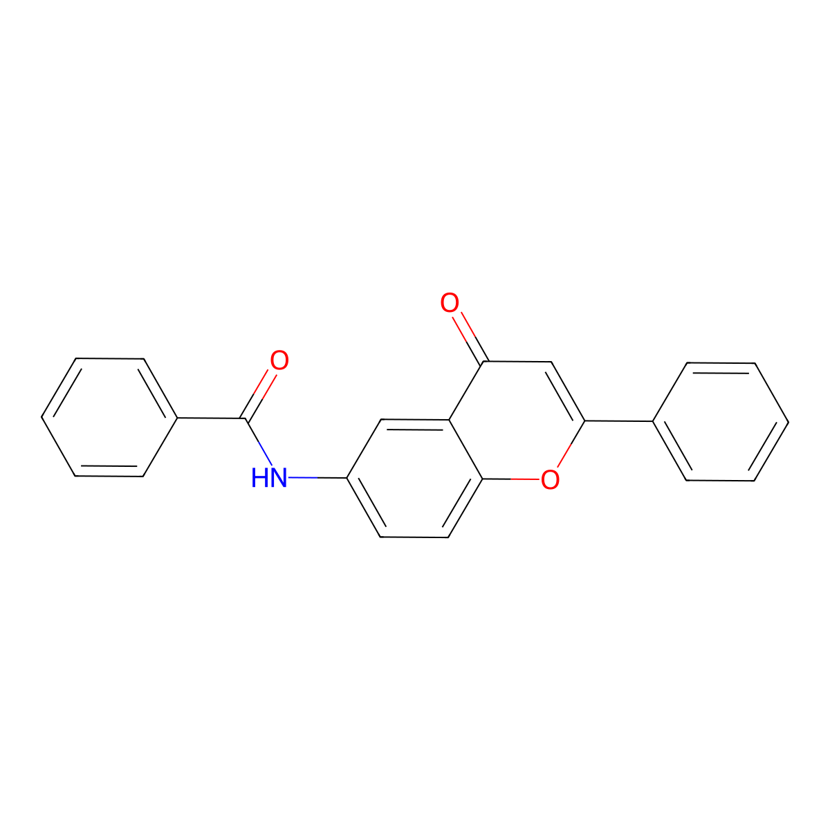 N-(4-oxo-2-phenyl-4H-chromen-6-yl)benzamide molecular structure, CAS 742073-56-9