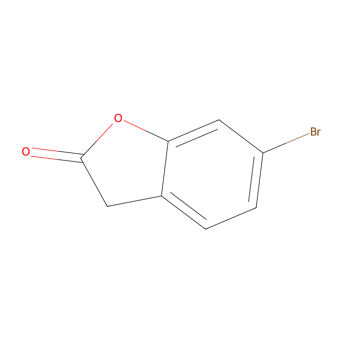 6-Bromo-2,3-dihydro-1-benzofuran-2-one molecular structure, CAS 742079-90-9