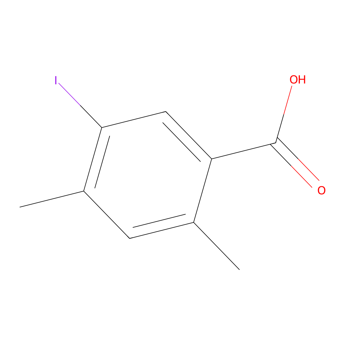 5-Iodo-2,4-dimethylbenzoic acid molecular structure, CAS 742081-03-4