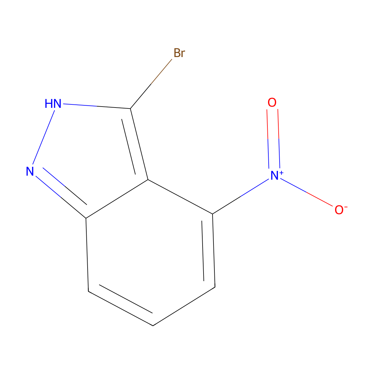 3-bromo-4-nitro-1H-indazole molecular structure, CAS 74209-17-9