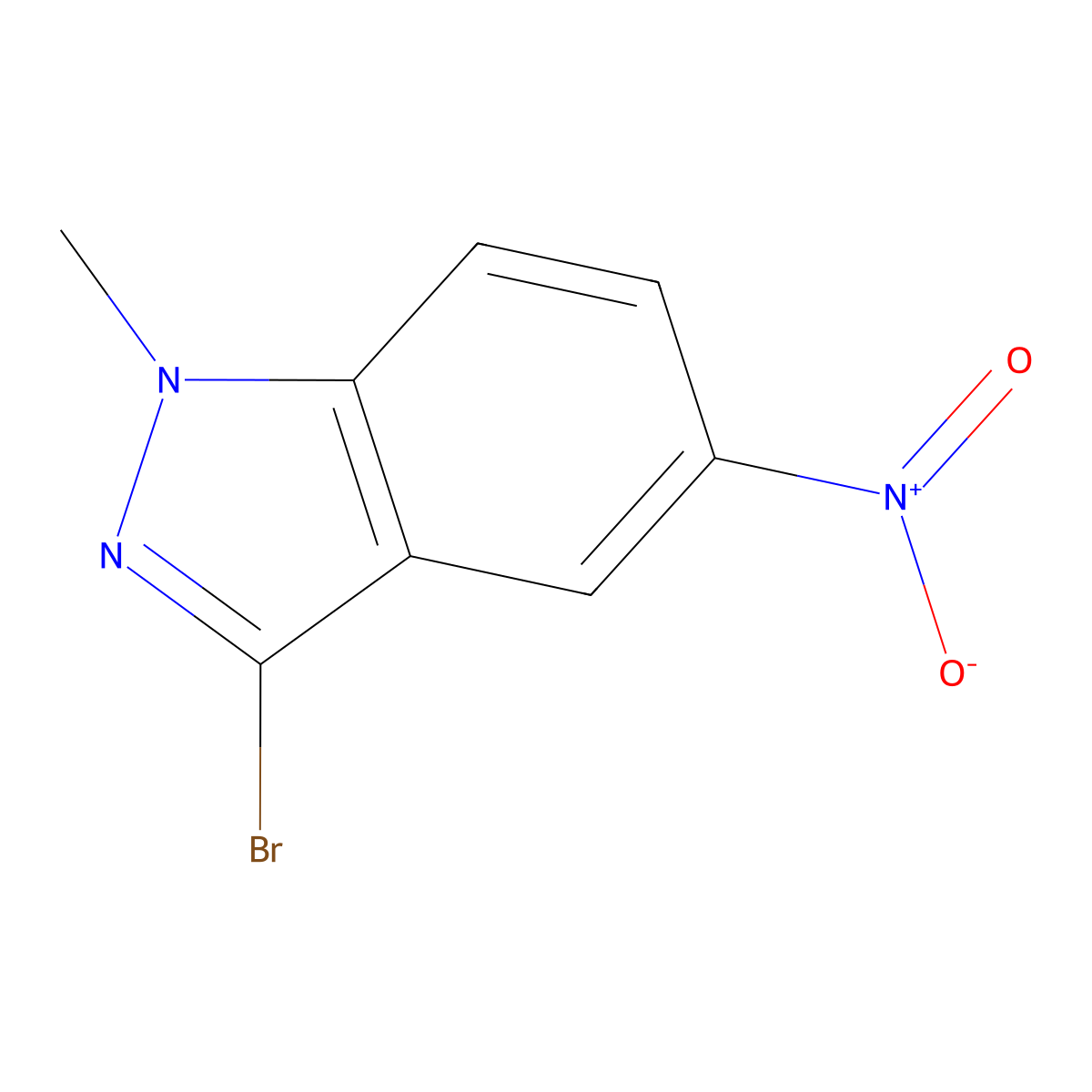 3-Bromo-1-methyl-5-nitro-1H-indazole molecular structure, CAS 74209-25-9