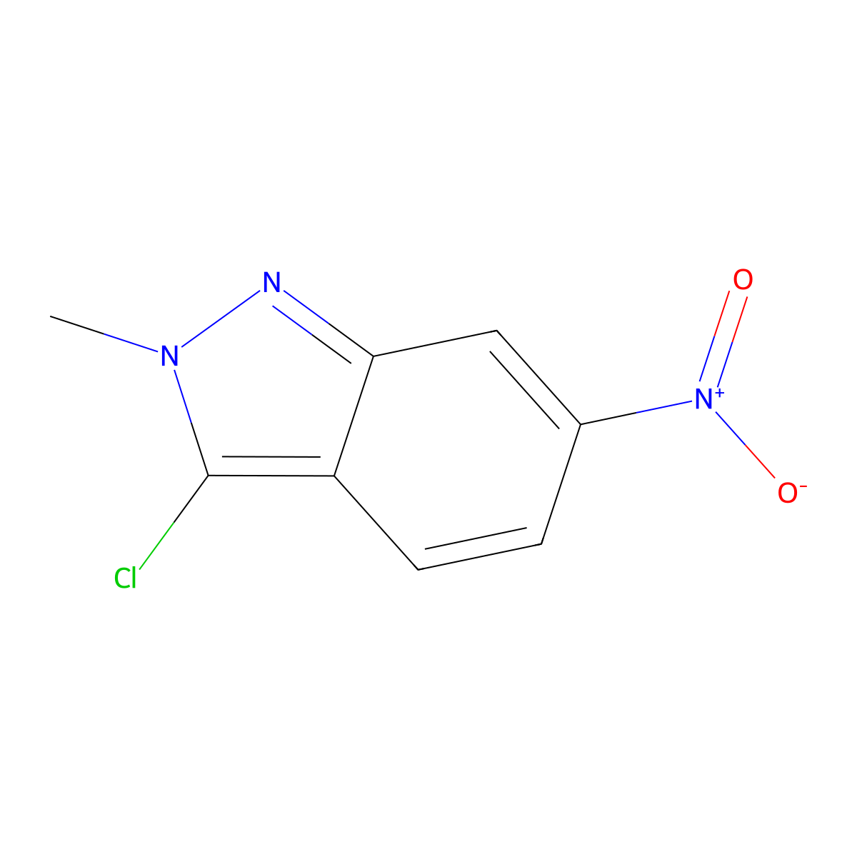 3-Chloro-2-methyl-6-nitro-2H-indazole molecular structure, CAS 74209-40-8