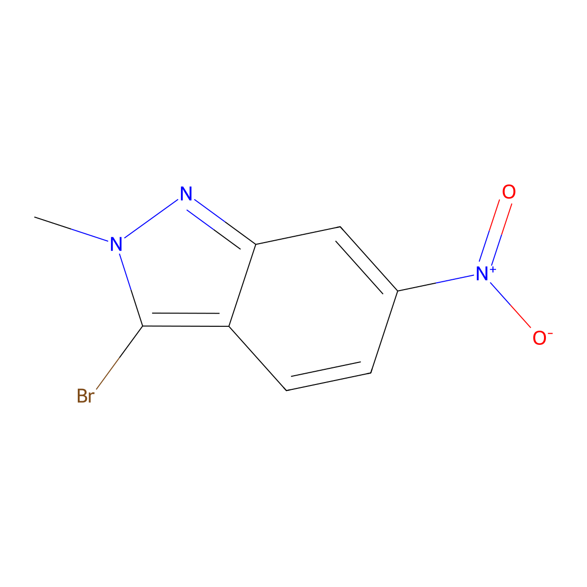 3-Bromo-2-methyl-6-nitro-2H-indazole molecular structure, CAS 74209-41-9