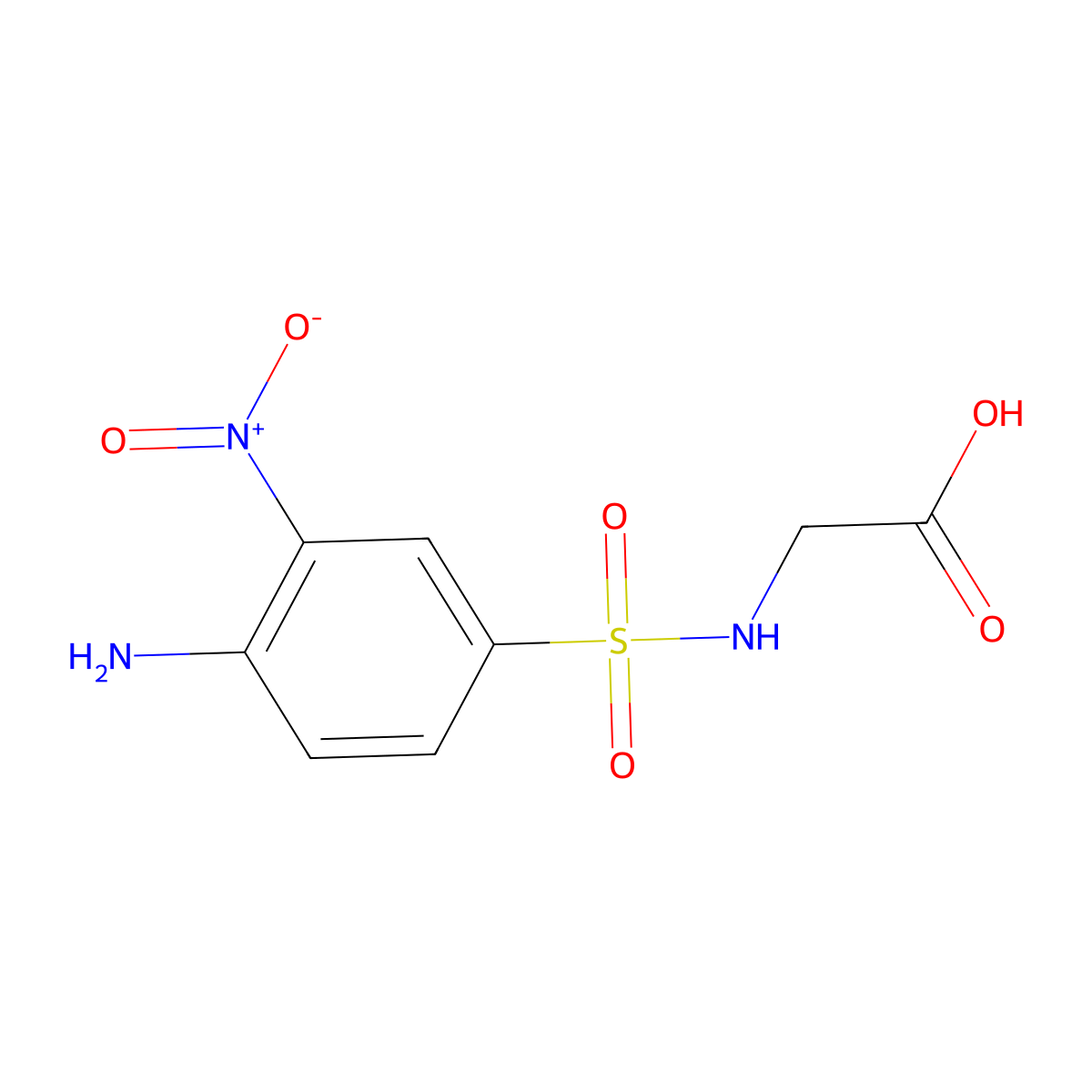 2-(4-Amino-3-nitrobenzenesulfonamido)acetic acid molecular structure, CAS 742094-63-9