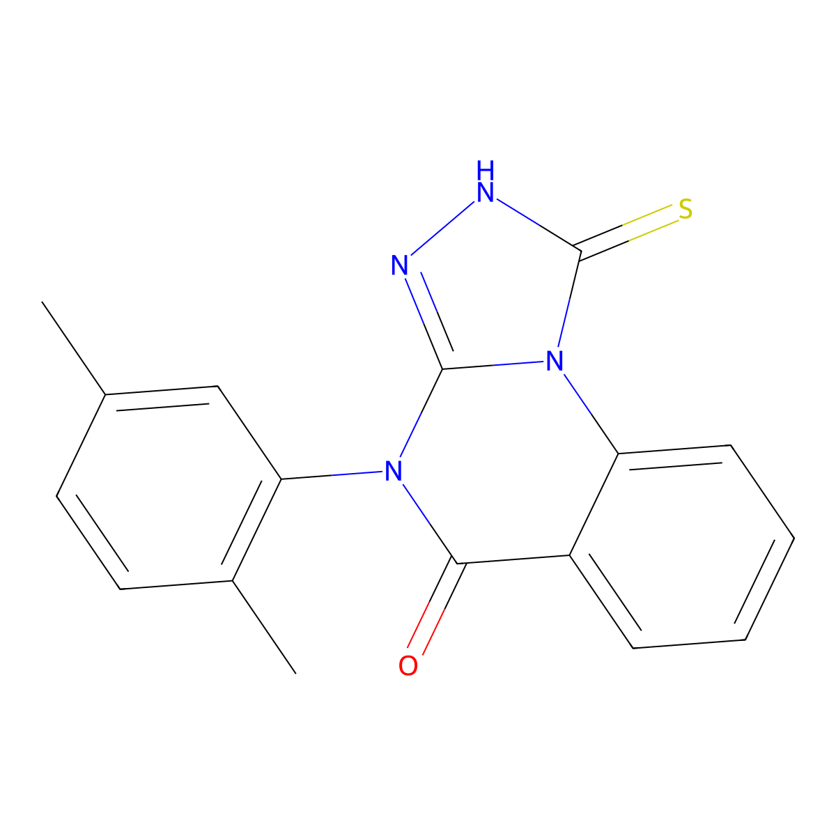 4-(2,5-dimethylphenyl)-1-sulfanyl-4H,5H-[1,2,4]triazolo[4,3-a]quinazolin-5-one molecular structure, CAS 742094-72-0